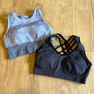 (2) grey sports bras VERY COMFY